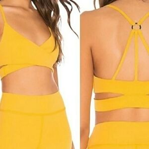 REVOLVE Lovewave Brittany Criss-cross Sports Bra Yellow Various Sizes‎ New